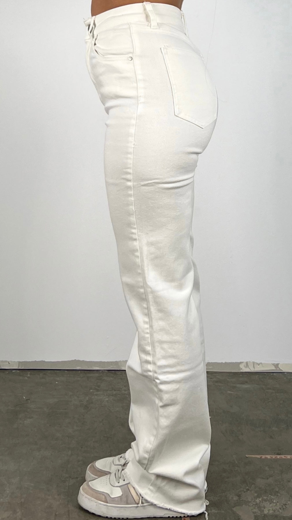 Dam Jeans Hög Midja Stretch Klassisk Stil-4