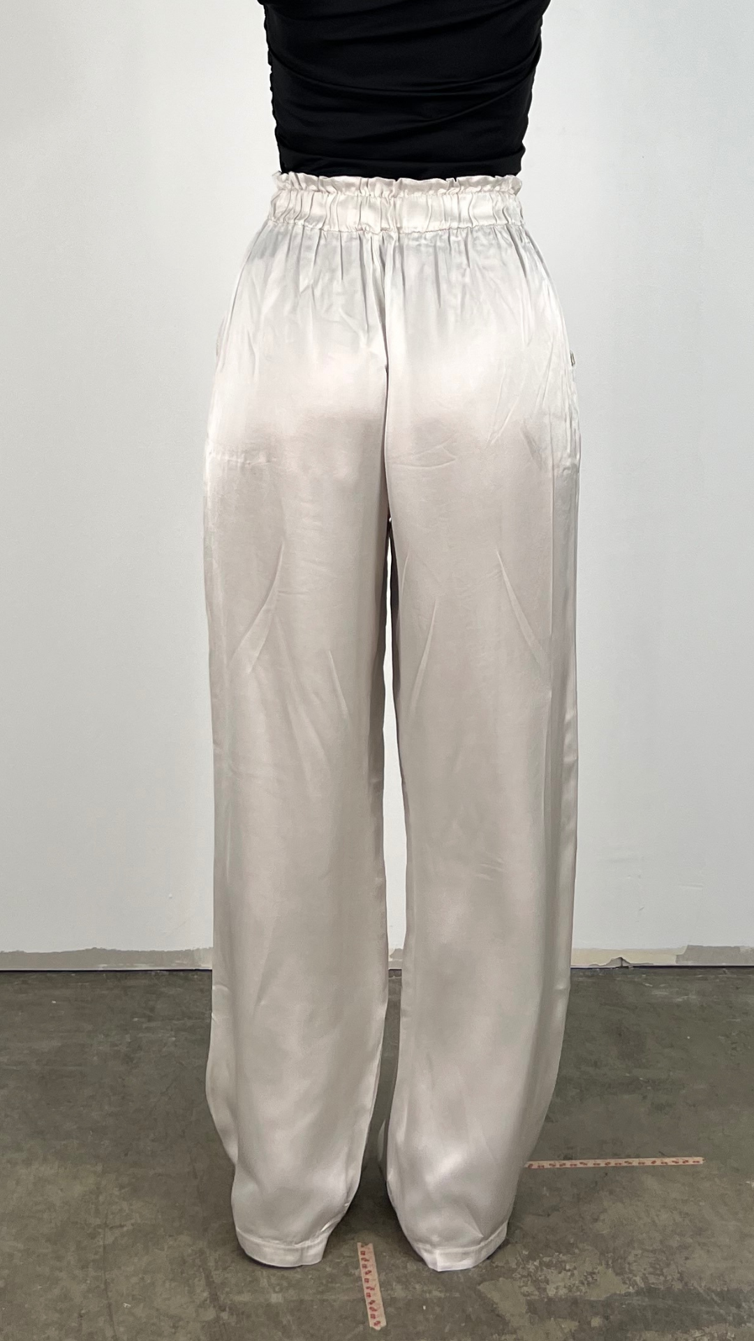 Dam Raka Byxor Viskos Elastiskt Midjeband-3