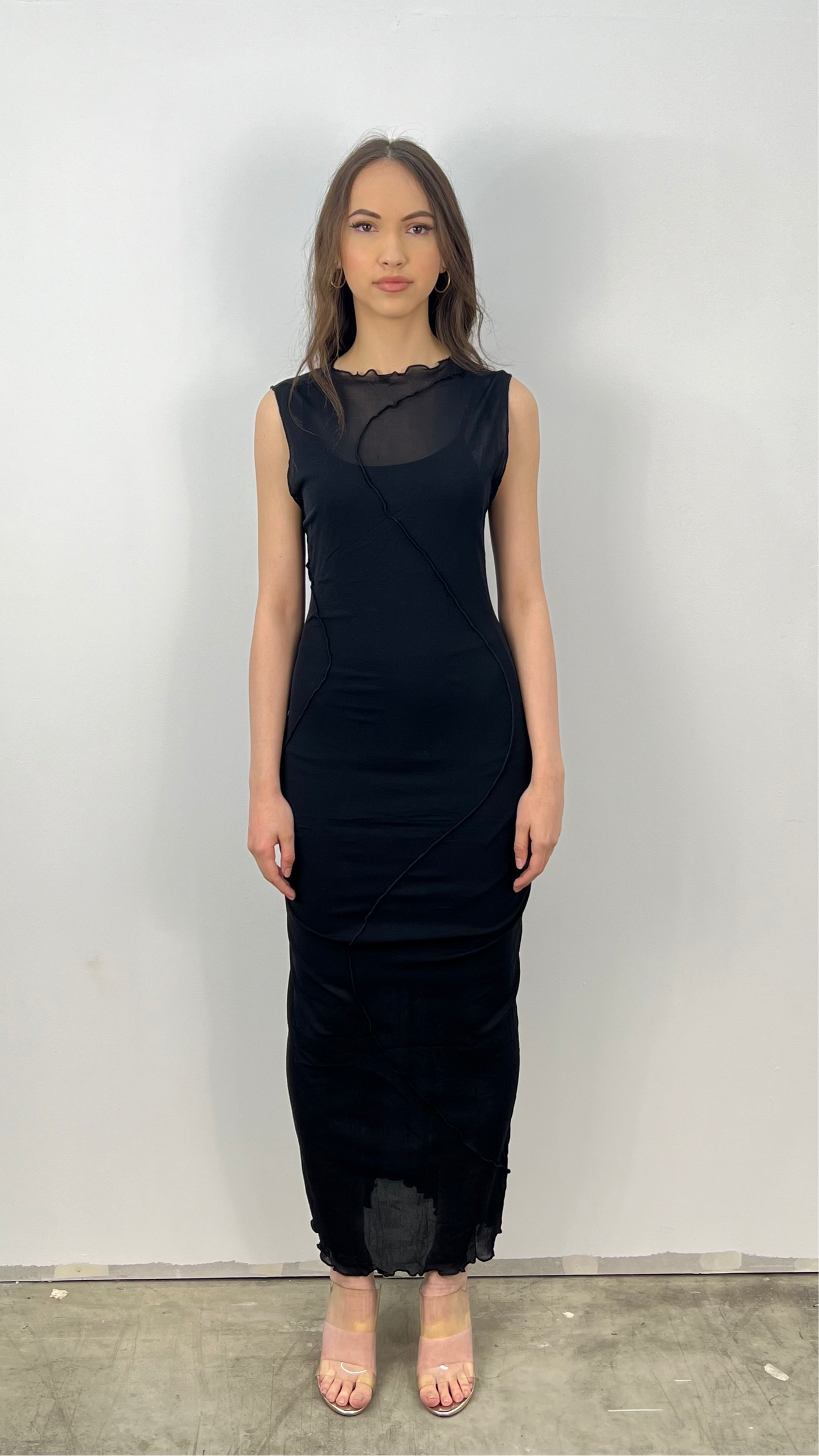 Damklänning Kort Passform Ogenomskinlig Polyester - Fina Dam Klänningar 6