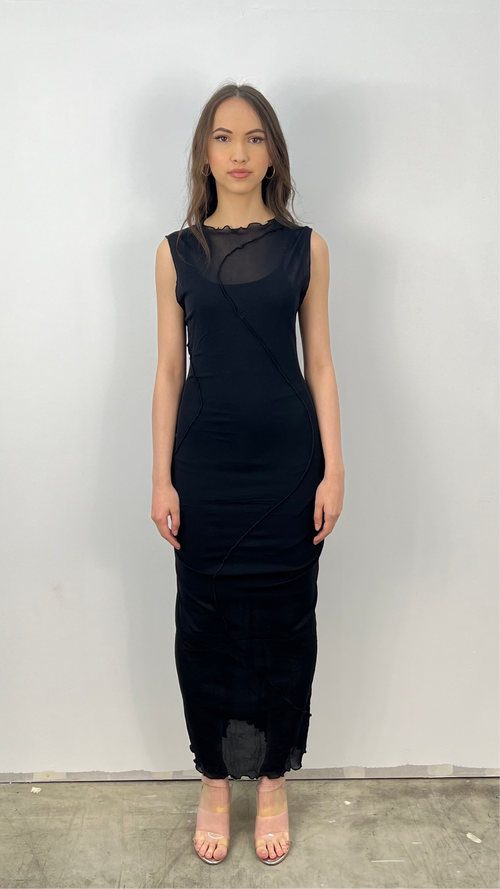 Damklänning Kort Passform Ogenomskinlig Polyester - Fina Dam Klänningar 1