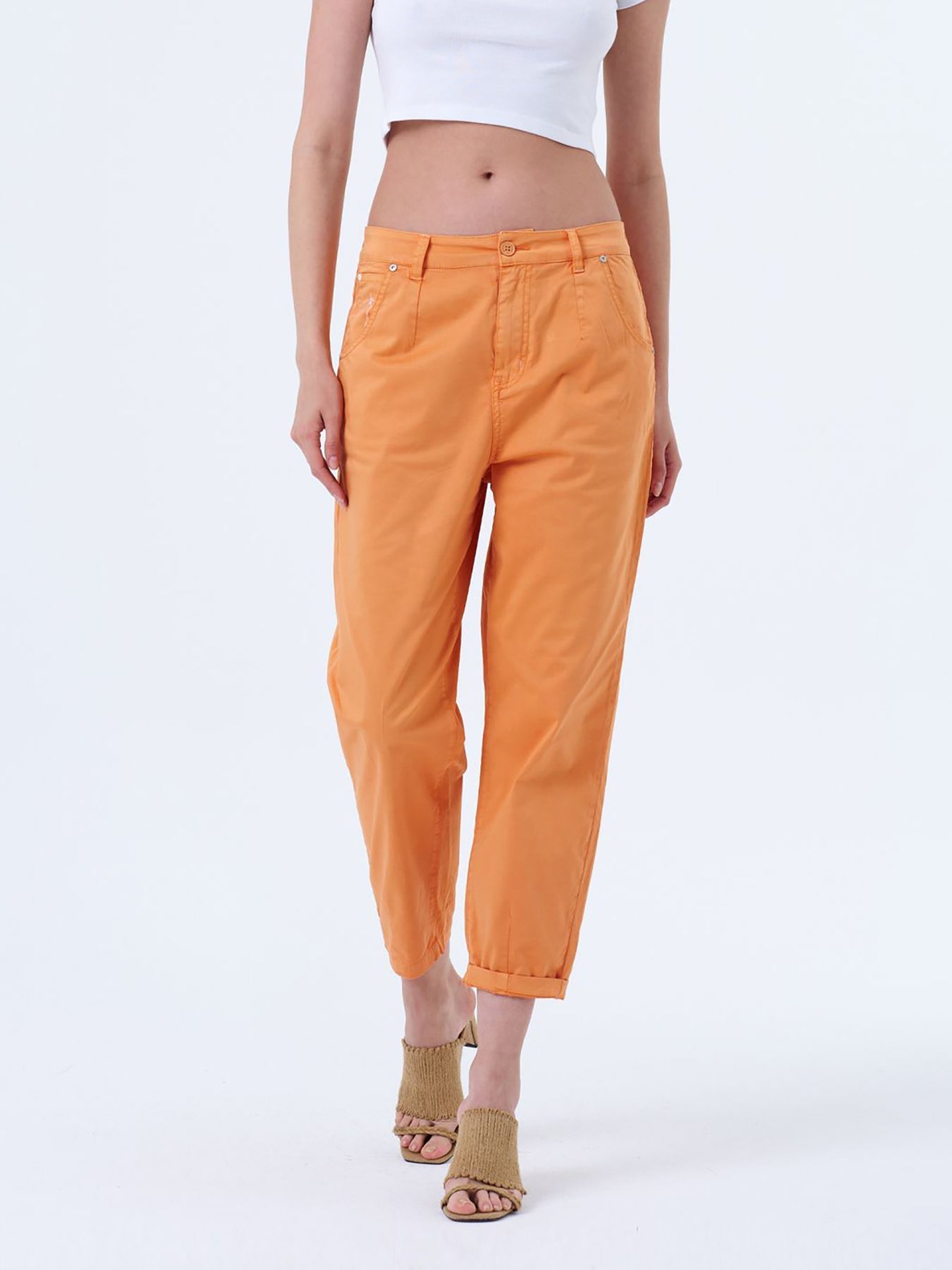 Dam Avslappnad Topp Ballongsilhuett Mjuk Bomull 2