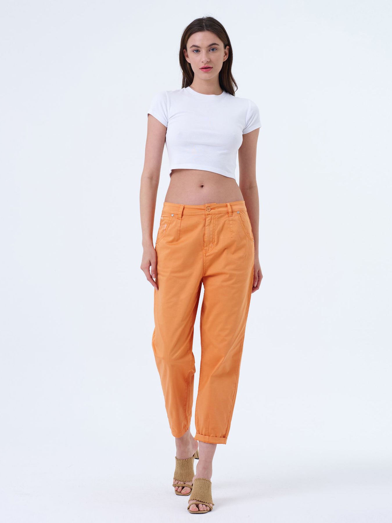 Dam Avslappnad Topp Ballongsilhuett Mjuk Bomull 3