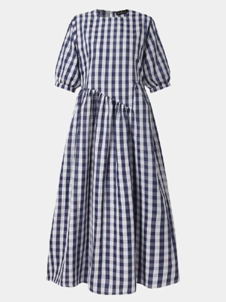 Maxiklänning Dam Asymmetrisk Skärning Lätt Polyester För Sommar-6