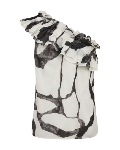 Damkjol Elegant Mönstrad Bomull Rymlig Veckdesign-4