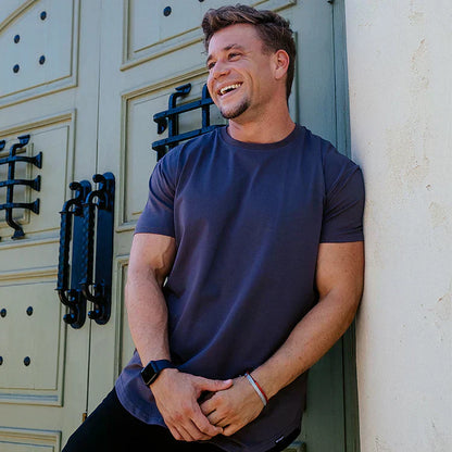 Herr T Shirt Sportig Stil i Mjuk Polyester för Träning och Fritid-6