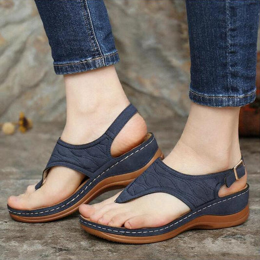 Dam Tå Sandaler Moderna Syntetiskt Läder-1