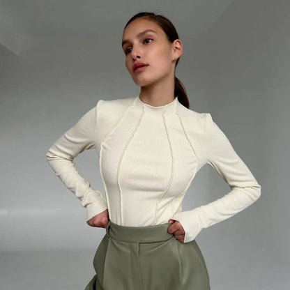 Variant image for Dam Turtleneck Tröja Elegant Tight Fit 100% Bomull-1
