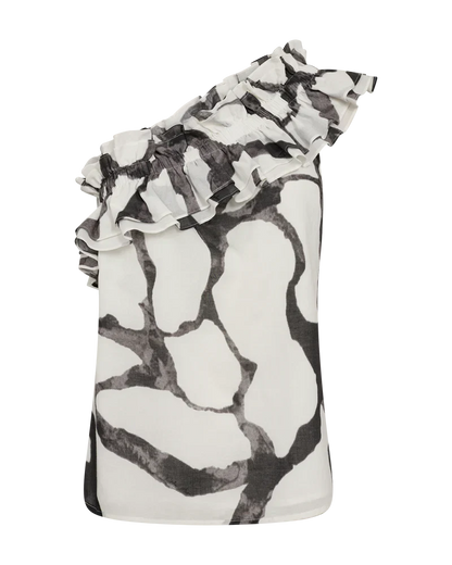 Damkjol Elegant Mönstrad Bomull Rymlig Veckdesign-3