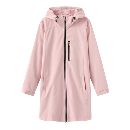 Dam Lång Kappa Vattenavvisande Polyester 80 cm Avslappnad Passform-5