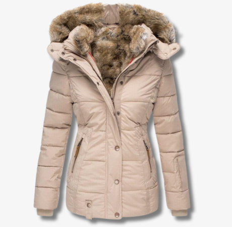 Damjacka Vinterjacka Modern Design Isolerad Polyester-5