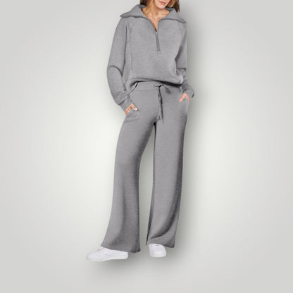 Dam Loungewear Set Bekväm Andningsbar Design Mjuk Tyg-1