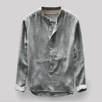 Herrskjorta Denim Modern Design Mjuk Struktur-3