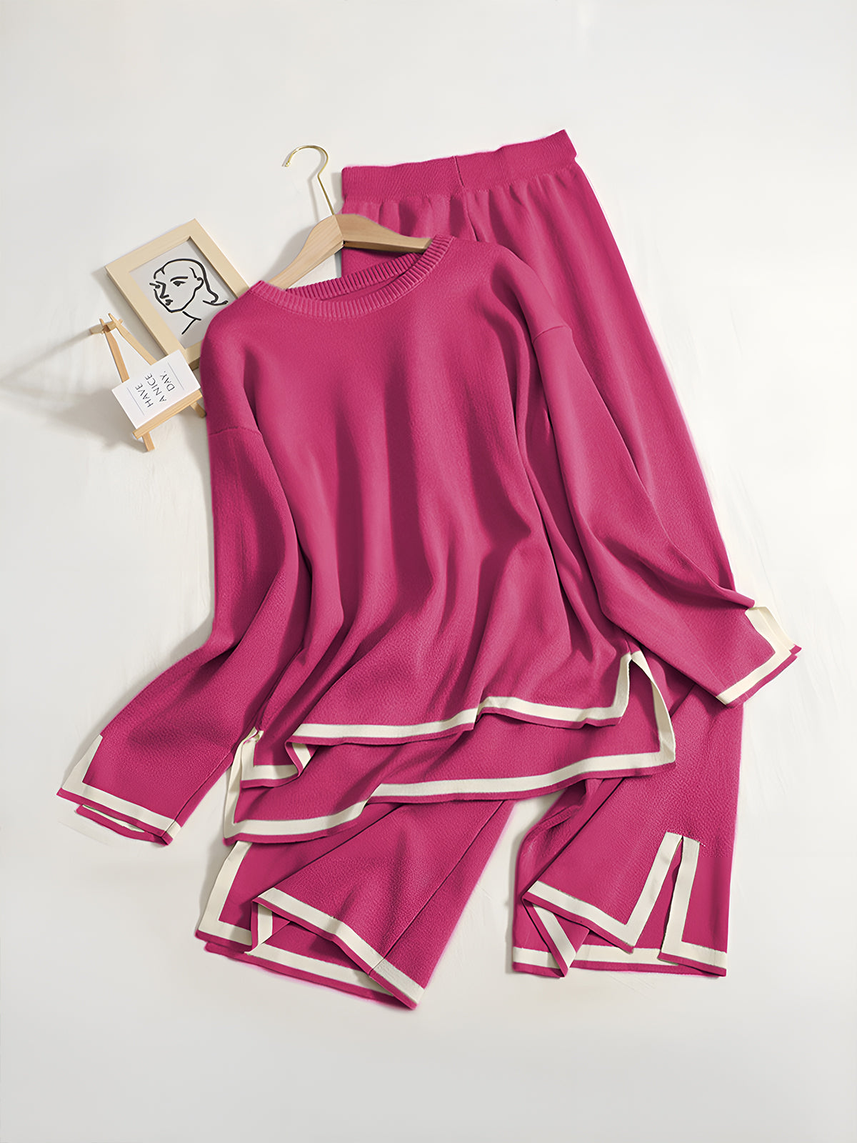 Kvinnors Lounge Set Casual Knit Akryl Spandex 10
