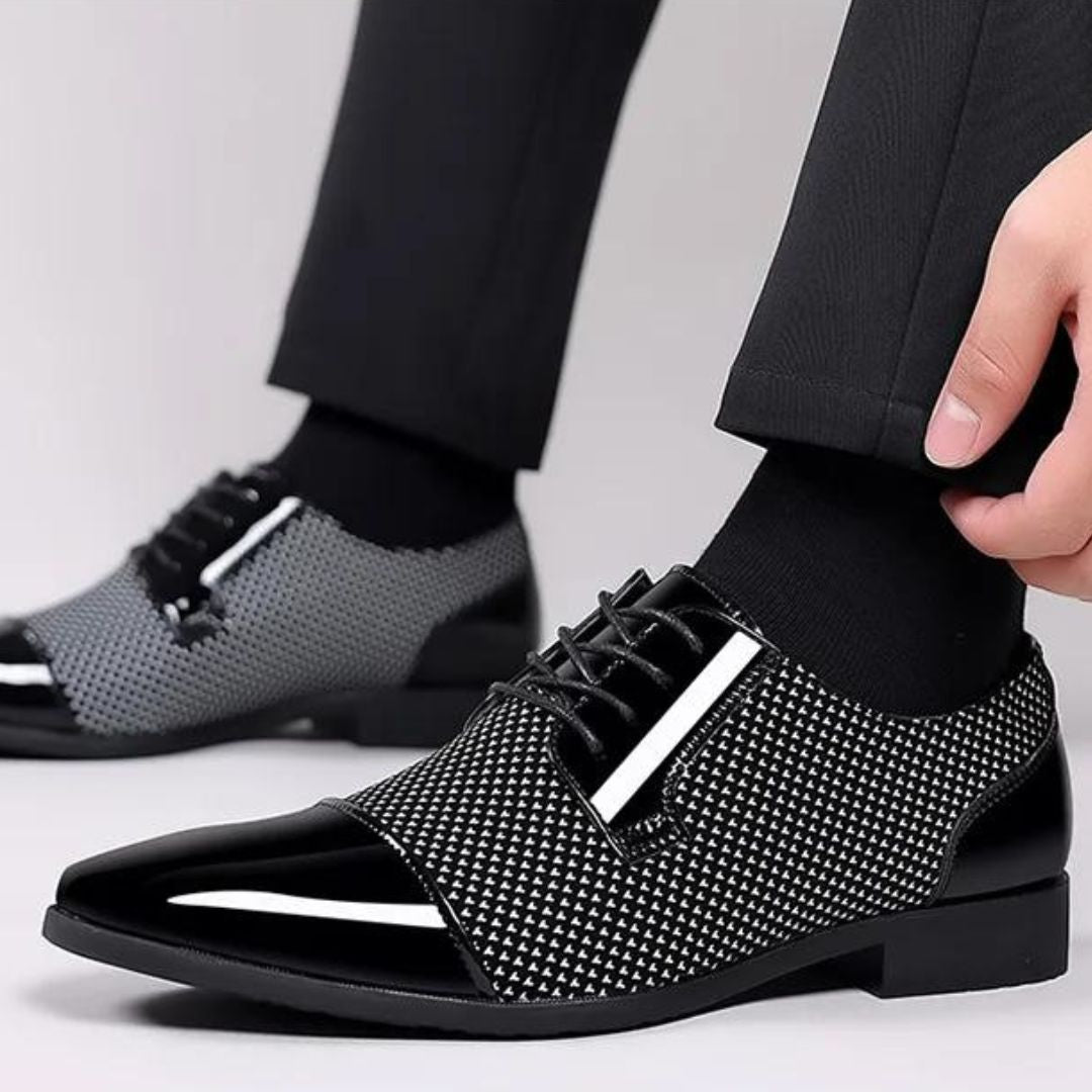 Mäns Oxfords Snörskor Veganläder-6