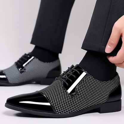 Mäns Oxfords Snörskor Veganläder-6