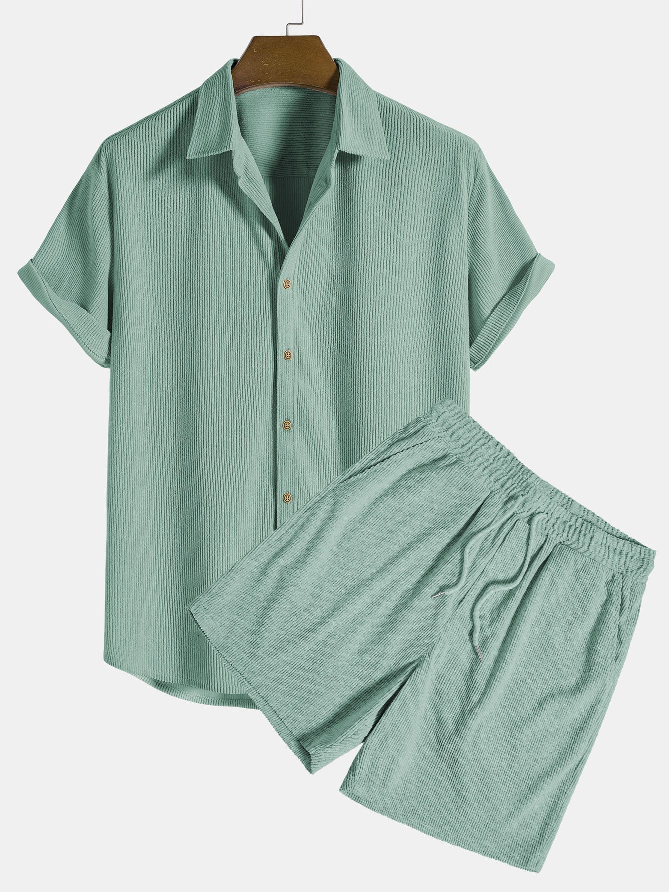 Variant image for Herr Sladdskjorta och Shorts i Första Klassens Material för Sommar-13
