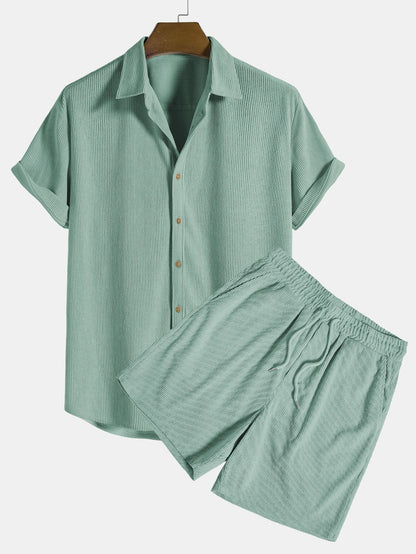 Variant image for Herr Sladdskjorta och Shorts i Första Klassens Material för Sommar-13