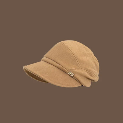 Dam Cabbie Hatt Elegant Bomulls- och Ullmix-4