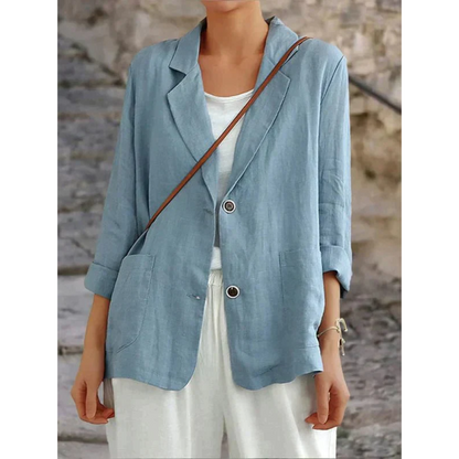 Variant image for Dam Blazer Klassisk Linne Elegant Passform-1