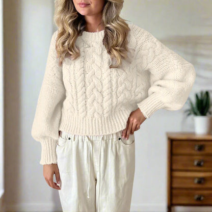 Variant image for Dam Stickad Tröja Monokrom Tjock Polyester-8