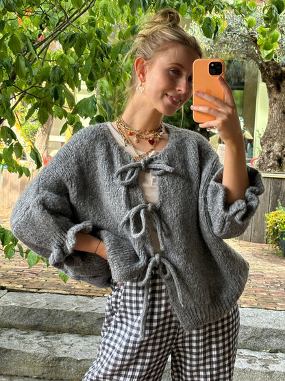 Variant image for Kvinnors Cardigan Med Bindande Band Polyester-2