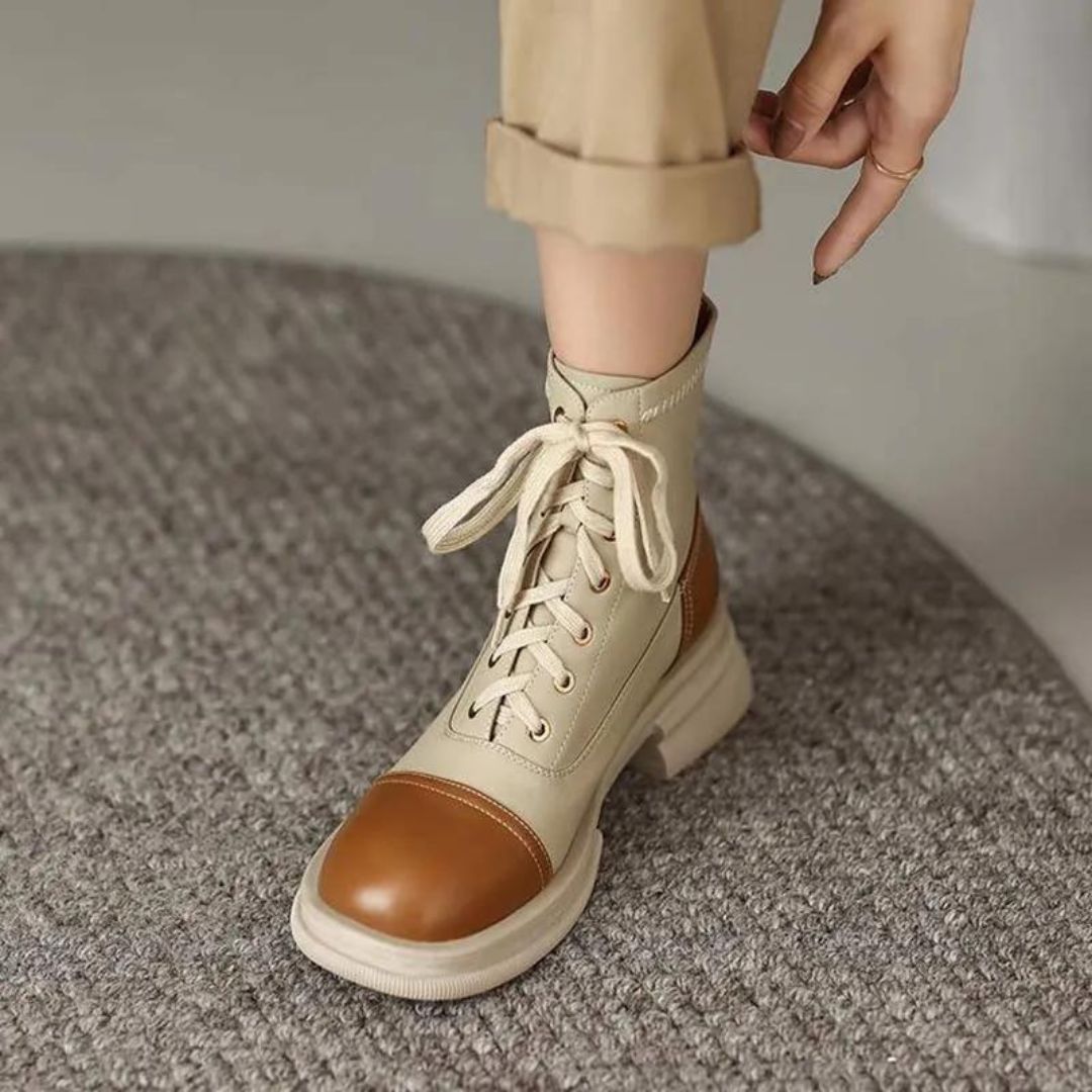 Dam Stövlar Runda Tå Mikrofiber med Dragkedja och Gummisula 2