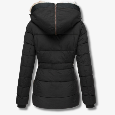 Damjacka med Huva Avslappnad Polyester för Vinter-3