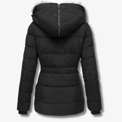 Damjacka med Huva Avslappnad Polyester för Vinter-3