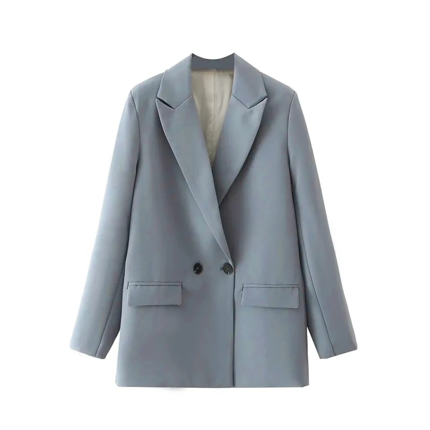 Variant image for Dam Blazer Två-Radig Vintage Stil Polyester Smal Silhuett-22