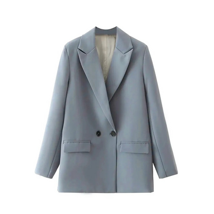 Variant image for Dam Blazer Två-Radig Vintage Stil Polyester Smal Silhuett-22