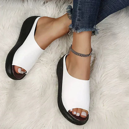 Variant image for Dam Tofflor Läder Bekväm Design med Vadderad Fotbädd-1