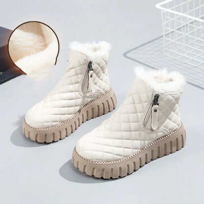 Damen Stövlar mit Rutigem Muster aus Synthetischem Leder – Komfortable und Vielseitige Design für Alltag und Festlichkeiten 9