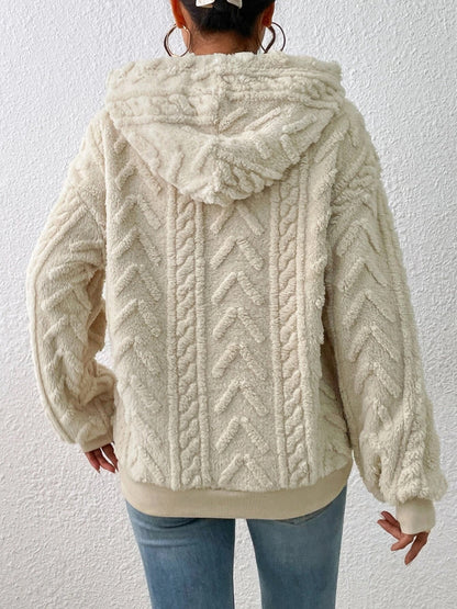 Kvinnor Hoodie Avslappnad Design Mjuk Tygblandning-2