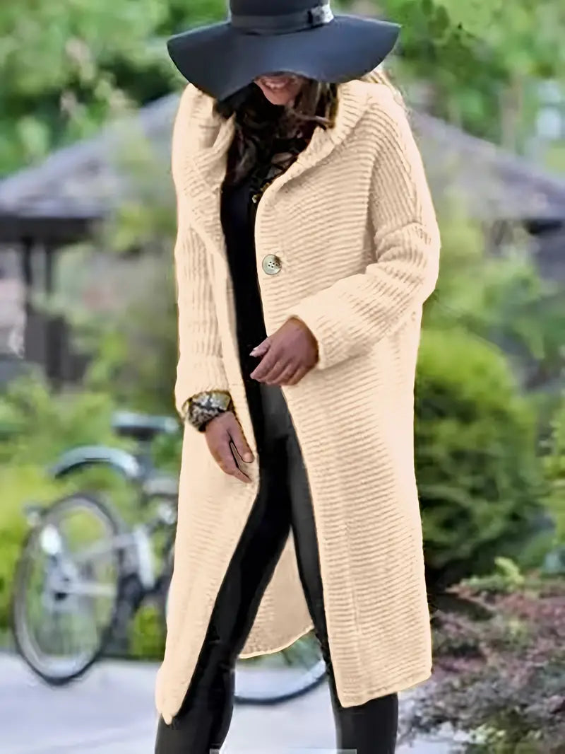 Variant image for Dam Lång Kofta med Huva i Hållbart Material och Smickrande Passform-5