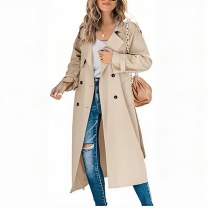 Variant image for Dam Kappa Elegant Trenchcoat Hållbart Material-6