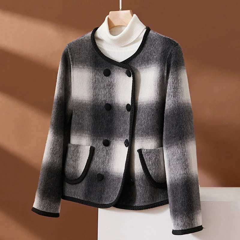 Variant image for Kvinnors Kort Ulljacka Elegant Stil 100% Ull-7