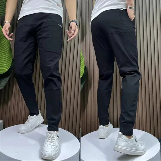 Herrlastbyxor Hög Midja Stretch Polyester/Bomull 6 Fickor-1