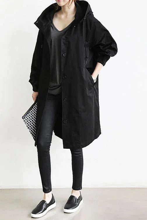 Herr Vindbrytare Jacka med Huva i Robust Polyester-2