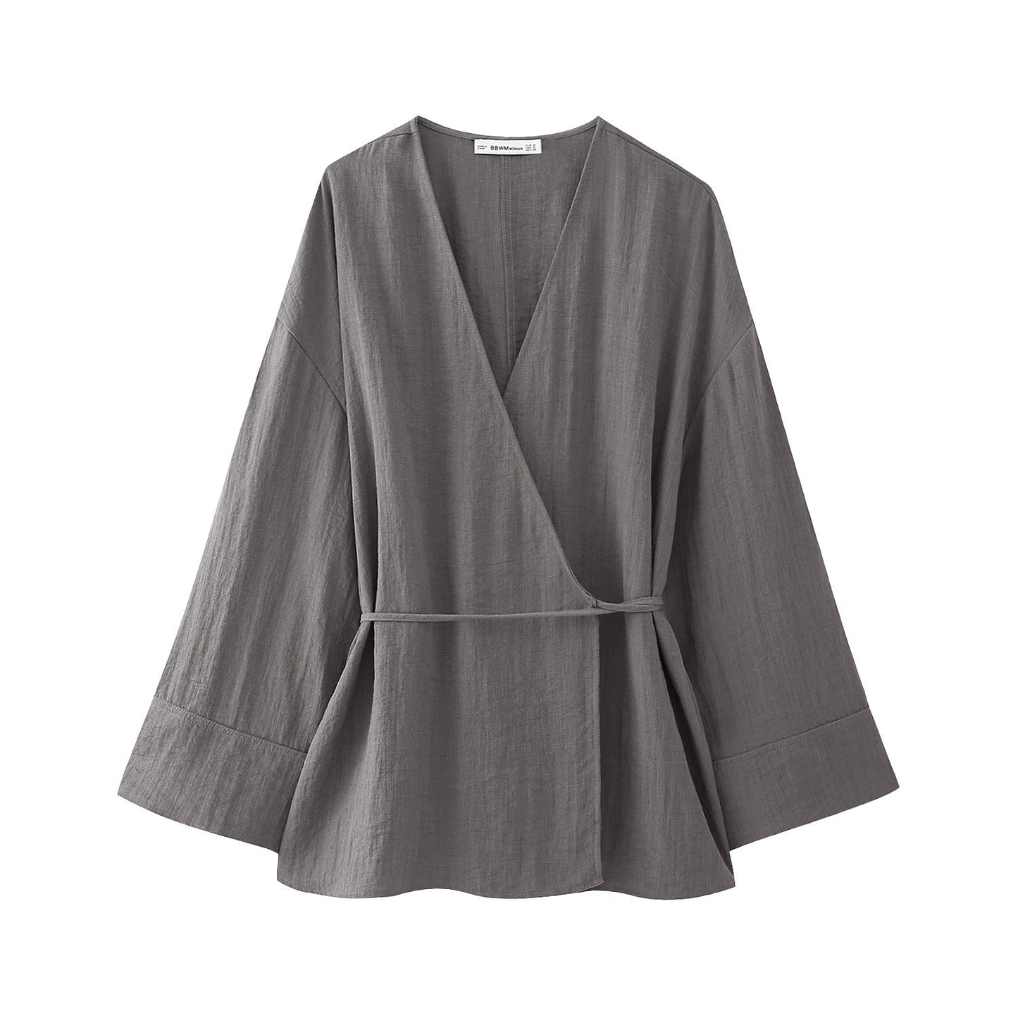 Dam Kimono Set med Avslappnad Passform och Breda Ärmar – Lätt Material, Hög Midja Byxor 7