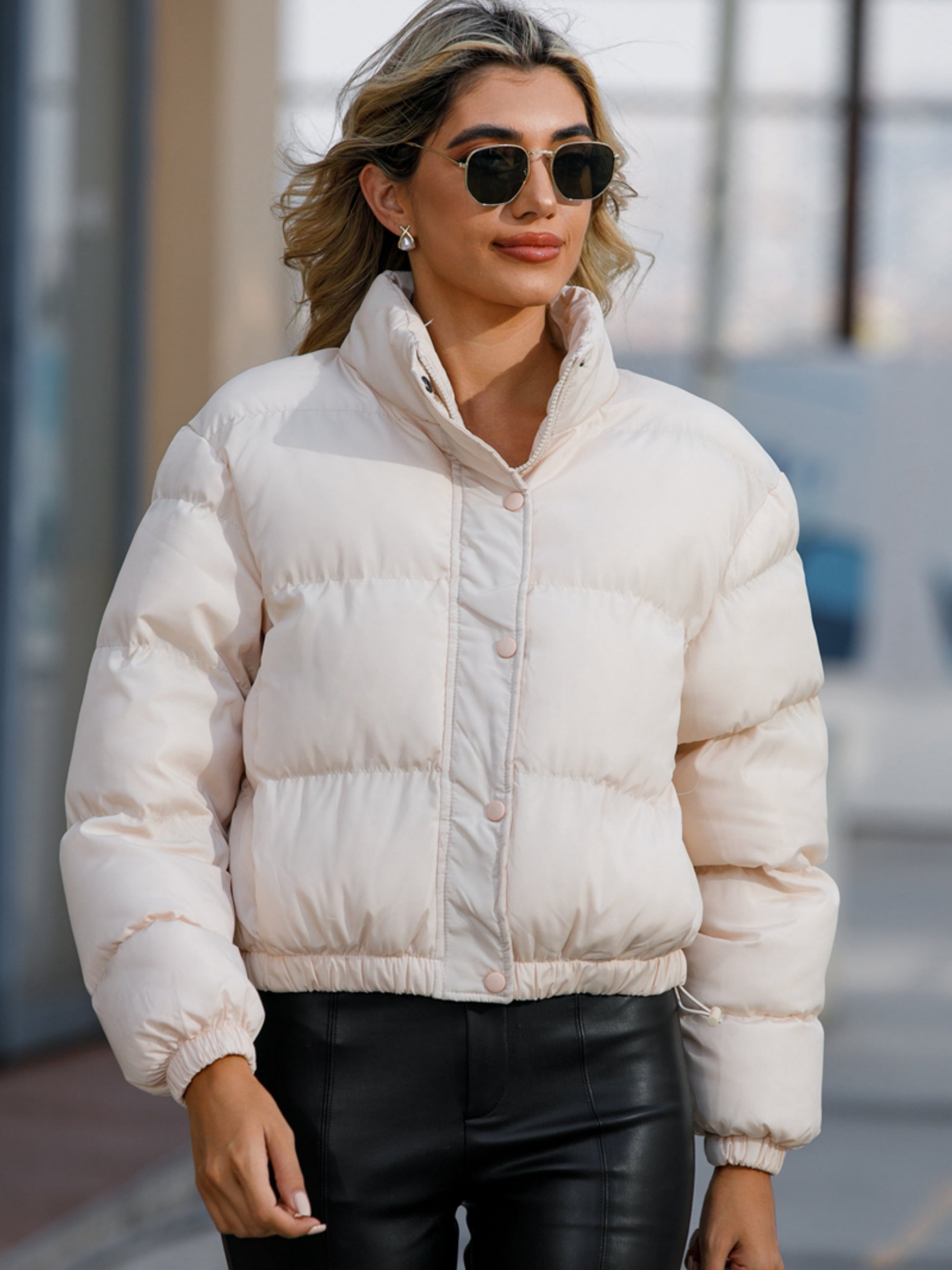 Lång Vinterjacka Dam Casual Vadderad Polyester-5