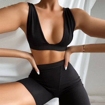 Dam Shorts Set V-Neck Polyester 7