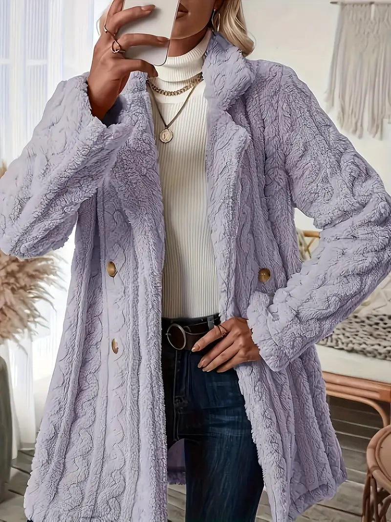 Variant image for Damjacka Dubbelsidig Fleece Avslappnad Passform-37