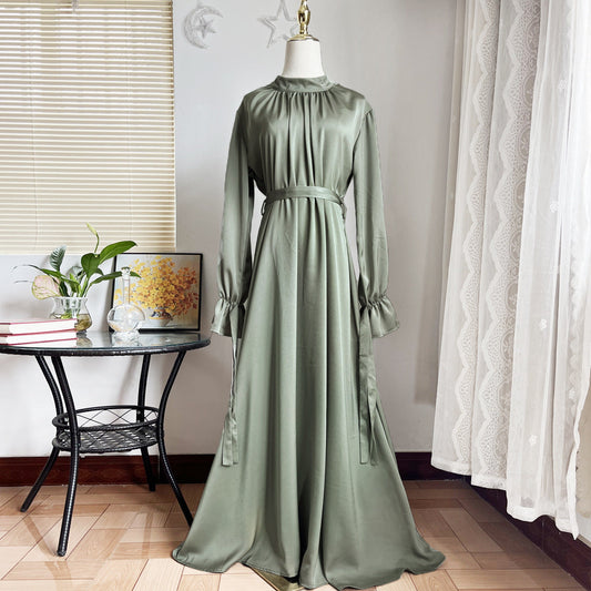 Damklänning Retro Stil Polyester Fina Dam Klänningar-1