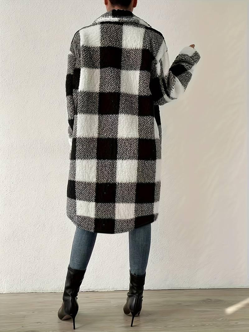 Damenjacke Kariertes Trendy Design Polyester-6