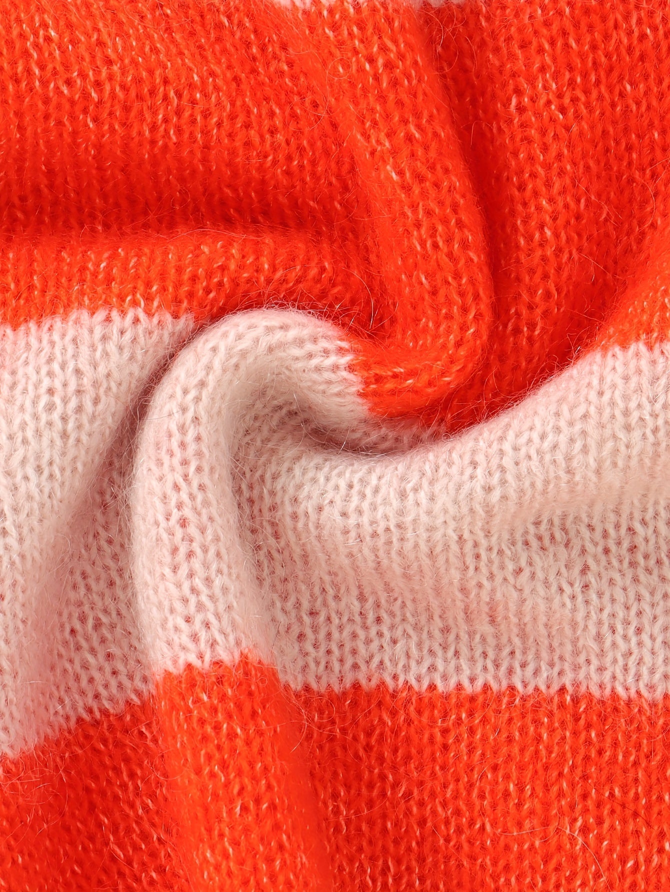 Dam Vintertröja Randig Bomull Avslappnad-5