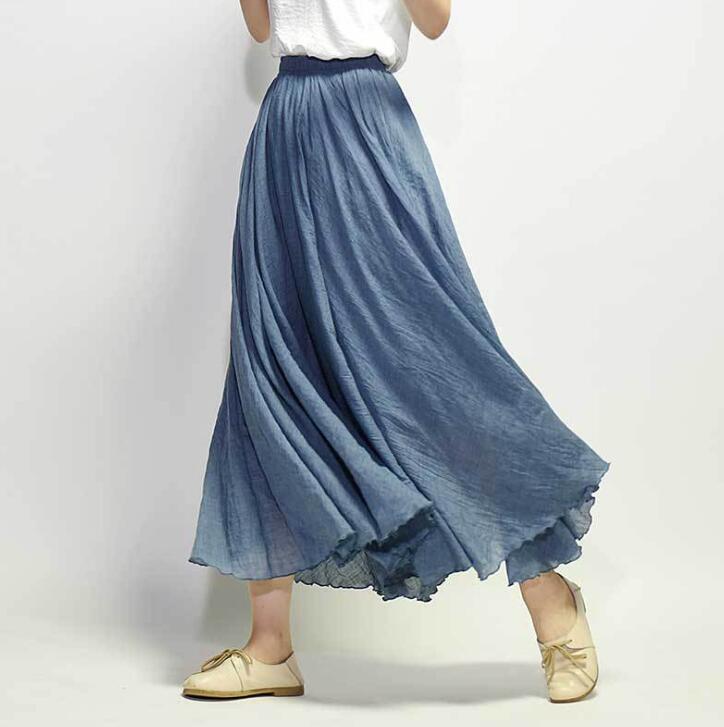 Variant image for Dam Maxikjol Boho Hög Midja Luftig Polyester-25