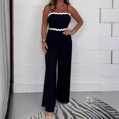 Dam Jumpsuit Flödande Design med Justerbara Spaghettiband och Inbyggd BH 4