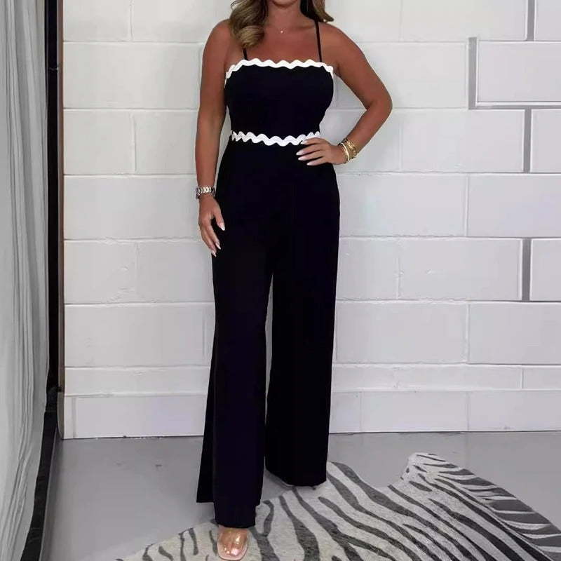 Dam Jumpsuit Flödande Design med Justerbara Spaghettiband och Inbyggd BH 8