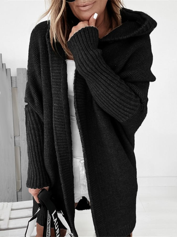 Damjacka Med Huva Modern Stil Polyester För Damer-5