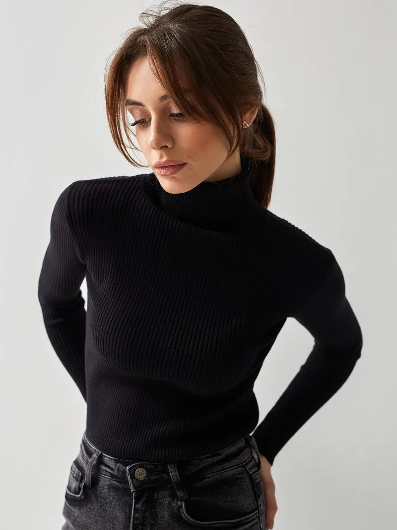 Herren Turtleneck Tröja Klassisk Design Mjuk Fiber 1